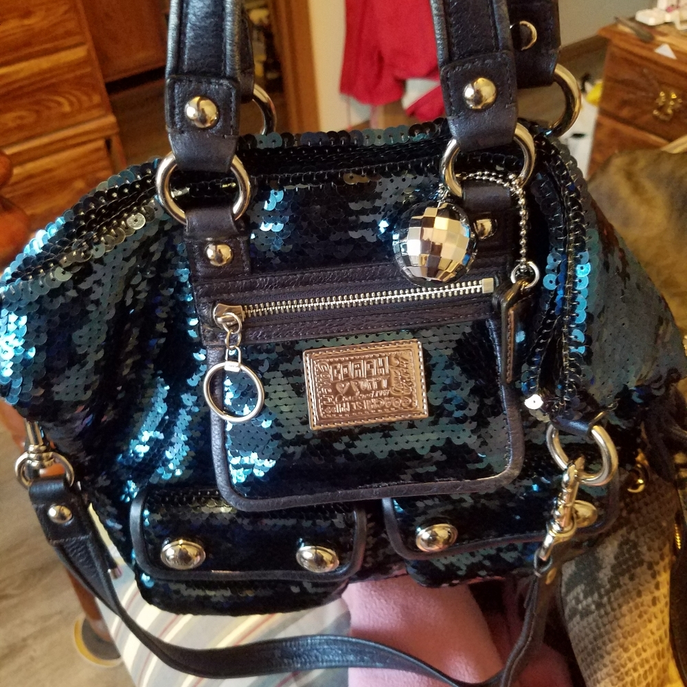 Authentic Limited Edition Sequins Coach Handbag - image 1